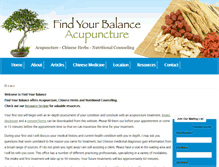 Tablet Screenshot of findyourbalanceacupuncture.com